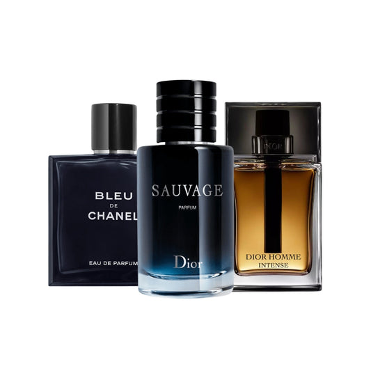 3 Perfumes: Sauvage da Dior, Bleu de Chanel e Dior Homme Intense (PAGUE 1 RECEBA 3)